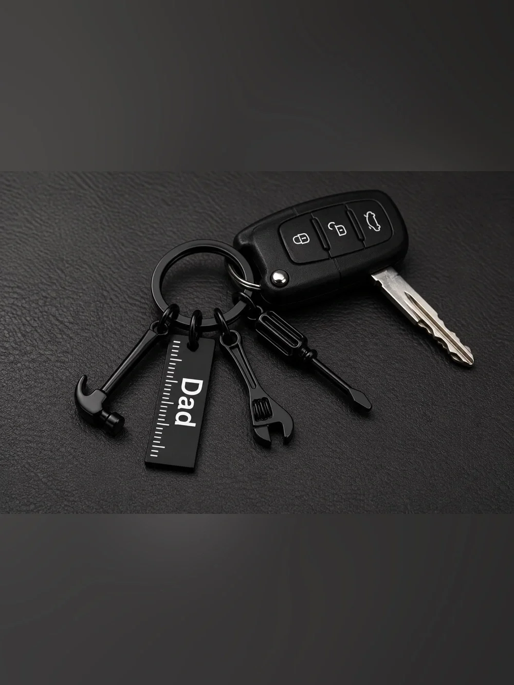 Dad Tool Keychain Gift for Father’s Day | Mini HaBlack 'Dad' Tool Charm Keychain